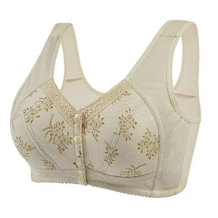 women front open button bra