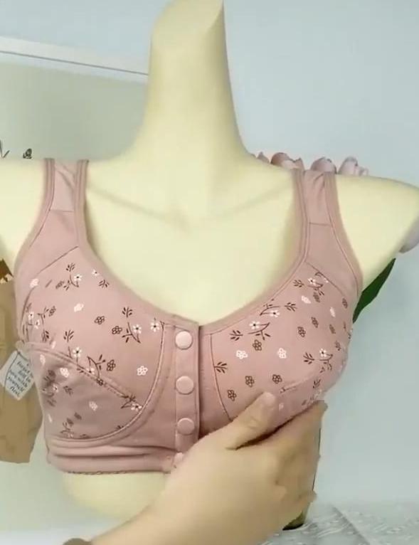 women front open button bra