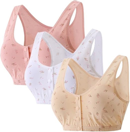 women front open button bra