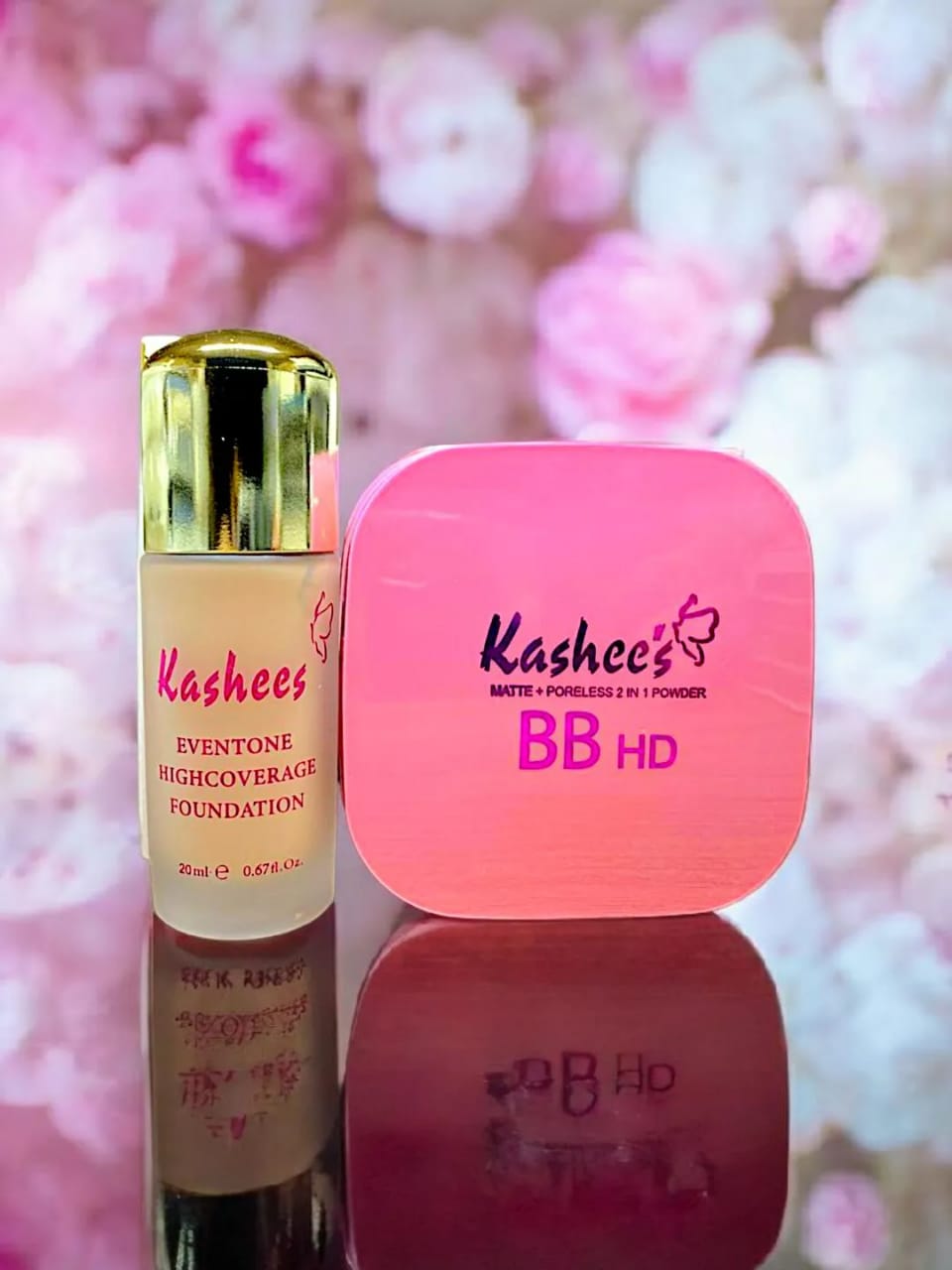 kashees foundation and 2 in 1 face powder deal pack of 2