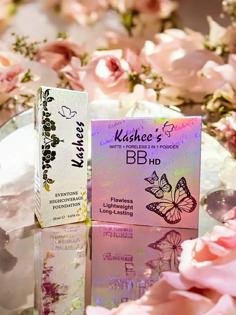 kashees foundation and 2 in 1 face powder deal pack of 2