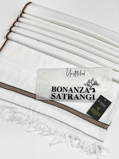 Bonanza Satrangi Mens Winter Shawl pearl white